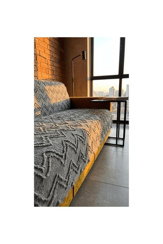 %100 Pamuk Koltuk Örtüsü Oturma Ve Sırt Kısmını Kaplayan Koruyucu Örtü 180 X 220 Antrasit