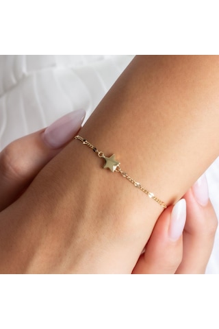 Tufanlar Kuyumculuk Altın Yıldız Bileklik BL0822 Sarı Altın