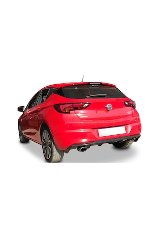Opel Astra K 2016 Sonrası Arka Tampon Eki - Difüzör (Plastik)