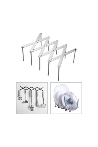 Bosphorusboutique02 Suntek Paslanmaz Çelik Tencere Kapağı Geri Çekilebilir Rafı Diğer