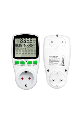 Gesi Pm-1453 Dijital Wattmetre Enerji Ölçer Tüketim Ölçer 220 Volt 16 Amper 3680 Watt Priz