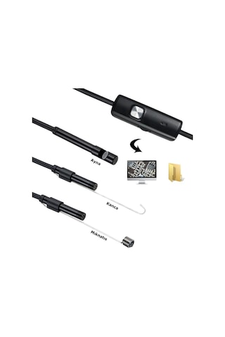 Endoskop 3 İn 1 Yılan Kamera Usb Micro Usb Type-c 5m Sert Kablo Arbltgswyg8wfwxpcf8