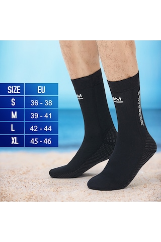 Vkemall 3mm Neopren Dalış Çorapları - Erkek/kadın Su Geçirmez Kaymaz Plaj Ve Yüzme Çorapları Diğer