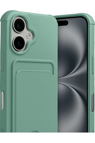 Apple iPhone 17 İçin Uyumlu Kart Ve Resim Bölmeli Soft Renkli Silikon Kapak