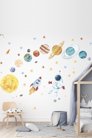 Astronot Ve Gezegenler Mega Set Duvar Sticker Astronot Ve Gezegenler Mega Set Duvar Sticker