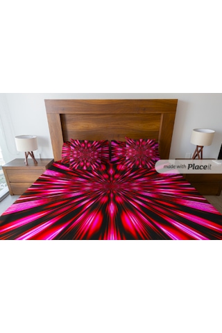 Çift Kişilik Nevresim Takımı Pamuk Saten Antibakteriyel 240 260cm Kırmızı