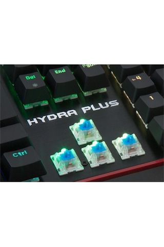 Rampage Hydra R6 Plus Usb Kablolu Full RGB Audio Portlu Mekanik Gaming Q Klavye