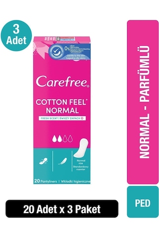 Carefree Refresh Breathable Günlük Ped 20'Li X3