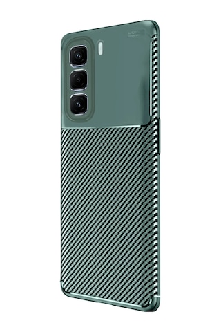 Mey İthalat İnfinix Hot 50 Pro Plus 4g Auto Focus Karbon Kapak - Koyu Yeşil Çok Renkli