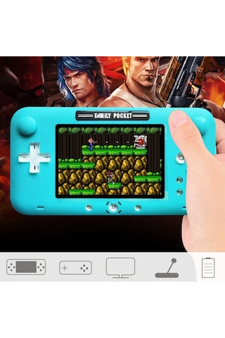 Rs-52fc Psp 4.0 İnç Cep Konsolu El Oyun Oyuncusu, Destek 208 Nes Klasik Oyunları Blue