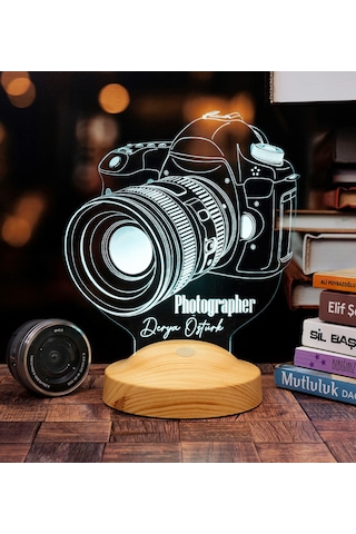 Fotoğrafçı Hediyesi DSLR Fotoğraf Makinesi Kişiye Özel Gece Lambası