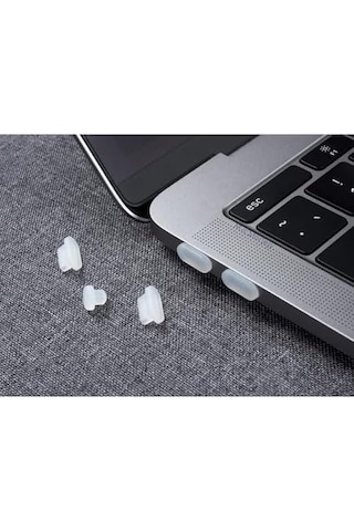 Usb-c Ve 3.5 Mm Toz Tıkacı Seti Telefon Tablet Laptop Port Koruyucu, 4 Type-c + 1 Kulaklık, Toz Su Oksit Önleyici Silikon Kapak Şeffaf