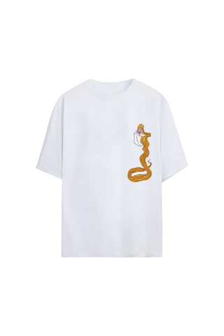 Noıssey Rapunzel - Cep Tasarımlı Unisex Oversize T-shirt Çok Renkli