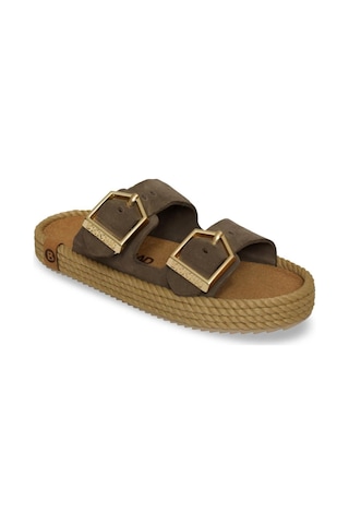 Bohonomad Sydney Kadın Terlik - Koyu Taupe Koyu Kahverengi