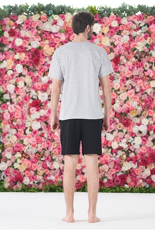 Remsa Erkek Şort Tshirt Pijama Takımı 25252 Gri Gri02