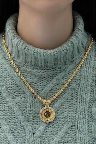 Yarım Altınlı Halat Kolye