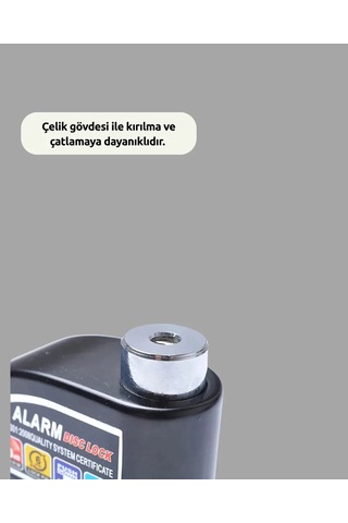 Hepsi Yüksek Sesli 110db Çelik Disk Kilidi Su Geçirmez Yeni Nesil Najmaddin