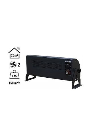Vortex 2000w Monofaze Elektrikli Fanlı Isıtıcı Füme