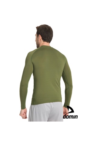Hnc Sport Erkek Uzun Kol Yeşil Olive Fit Toparlayıcı Compression Spor Body Tshirt