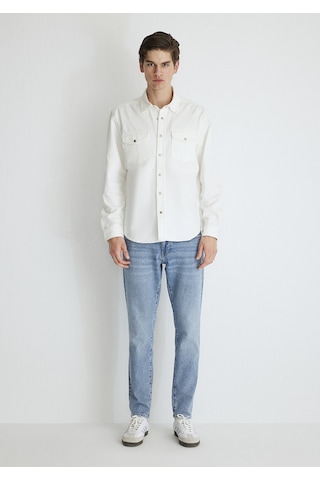Mavi - Ted Casual Ekru Jean Gömlek 0210909-86620 Ekru