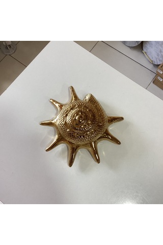 Dekoratif Seramik Deniz Kabuğu Gold Renk