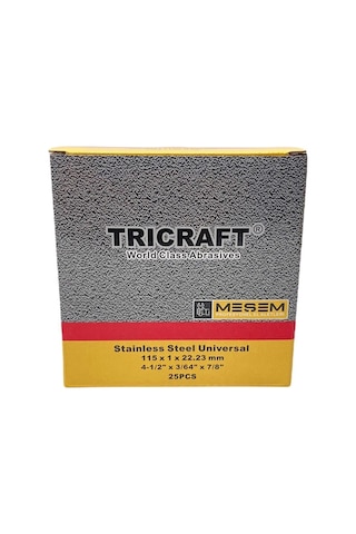 Tricraft Inox Metal Kesici Taş 115x1.0x22 MM 25'li Set Paket
