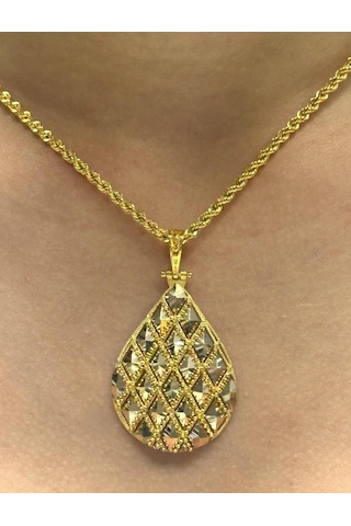 Hakan Güler Kuyumculuk 14 Ayar Altın Baklava Model Kolye Ucu 2720-10