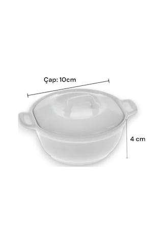 Porselen Kapaklı Şekerlik, Mini Kahvaltılık Reçellik 24013