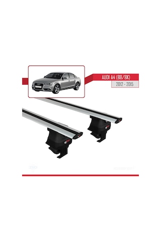 Audi A4 B8/8k 2012-2015 Arası İle Uyumlu Ace-4 Ara Atkı Tavan Barı Gri