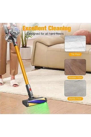 Xuweiwei 1pc V7 V8 V10 V11 V15 Vakum Temizleyici Zemin Nozulu Fırça Başlığı Gizli Tozları Aydınlatır Sert Zeminler İçin İdeal