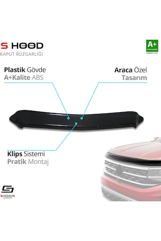 S-dizayn Mercedes Sprinter Abs Plastik Kaput Rüzgarlığı 2014-2018 A+kalite