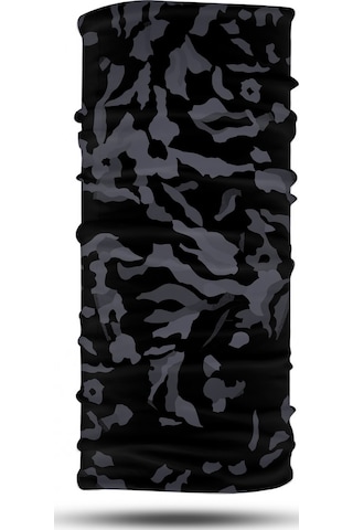 Siyah Kamuflaj Desenli Motosiklet Bandana Boyunluk Outdoor Balakl
