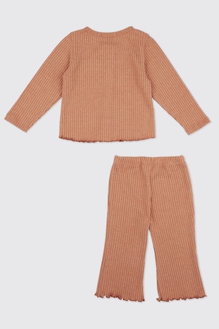 Kız Bebek Yumuşak Dokulu Örme Kiremit Takım 5981644