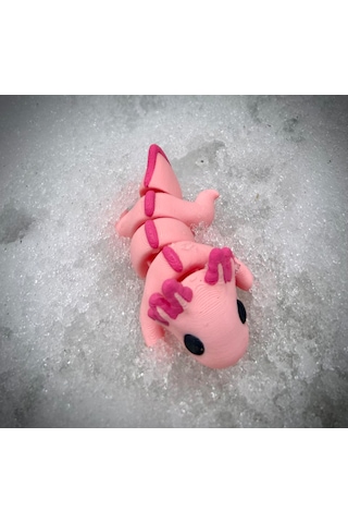 Axolotl Oyuncak 3D Hareketli Yeni Nesil Organik Model - Orta Boy