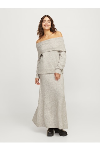 Jack & Jones Kadin Madonna Yaka Yün Karisimli Kazak - Minka - 12264129 Fog