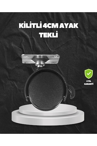 Kilitli 4 Cm Evrensel Tekerlek Ayak Tek Adet Renkli
