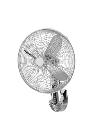 45 Cm Uzaktan Kumandalı Duvar Vantilatörü 55w Krom Metal Gövde Lcd Ekranlı 3 Kademeli Hız Ayarlı 70 Salınımlı