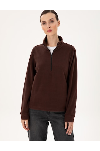 Pierre Cardin Kadın Kahverengi Sweatshirt 50300846-vr029 Kahverengi