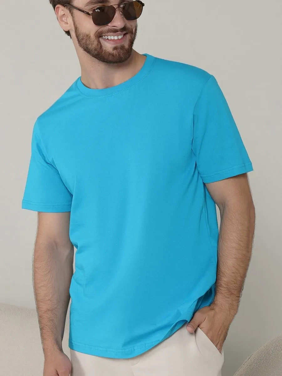 Lajkı-majkı Turkuaz Düz Kesimli Tişört 179379367 Turkuaz