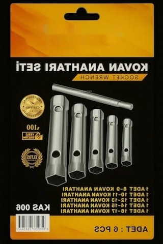 6 Parça Kovan Anahtar Seti Ergonomik Tasarım Dayanıklı Çelik