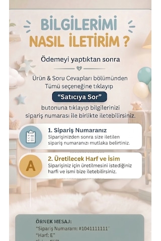 Kişiye Özel Harf İsimlik Bebek & Çocuk Odası Dekoru - Deniz Kızı Pul Detaylı - Pla Biyoplastik, 20 CM