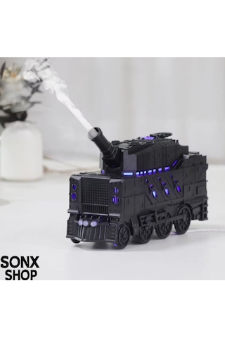 Mcg Buhar Efektli Zırhlı Tren Tasarımlı Aromaterapi Hava Nemlendirici - Led Işıklı, Sessiz Ve Usb Şarjlı