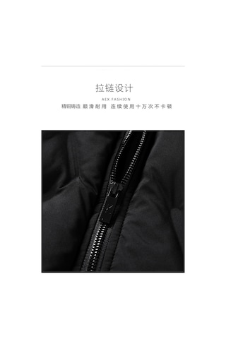 Pamuk Dolgulu Şık Moda Büyük Beden Kışlık Erkek Mont Siyah