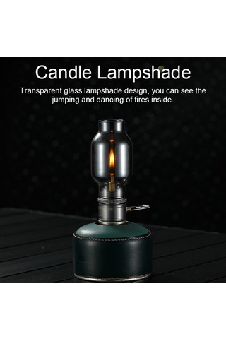 Youtek Campıngmoon Keman C Serisi Krem Renkli Cam Abajur, Isı Dayanıklı, Outdoor Kamp Ve Ev İçin Romantik Aydınlatma, 2mm Kalınlık Haki