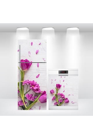 Buzdolabı Ve Bulaşık Makinesi Kapak Sticker Çiçek Buzdolabı Ve Bulaşık Makinesi Kapak Sticker Çiçek
