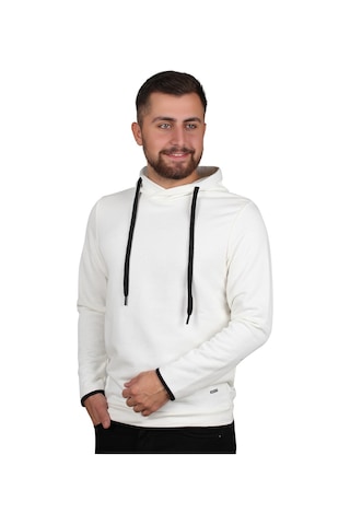 MANTA 5239 Kapşonlu Sweatshirt-25673 - Ekru