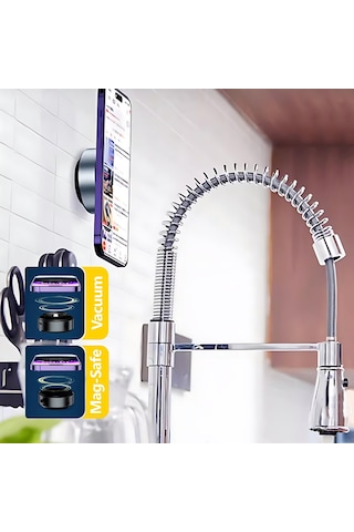 Go-des Gd-hd223 110mah 5v Type-c Portlu Elektirikli Vakum Özellikli Telefon Tutucu Siyah