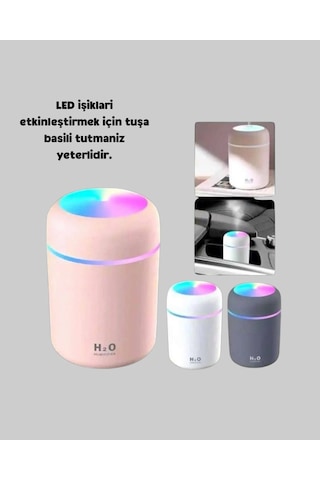 Led Işıklı Usb Nemlendirici Sürekli Ve Aralıklı Püskürtme Modu -