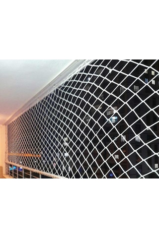 Morilu Balkon Filesi - Güvenlik Filesi - 10 Cm Gözenek - 6 Mm İp - Merdiven Filesi - İnşaat Filesi - Balkon Ağı