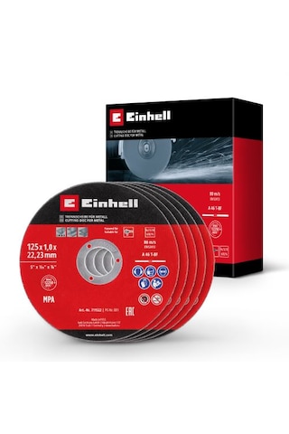 Einhell 5'li İnce Metal Kesme Diski Seti, Ø 125 mm - 49711522